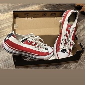 Convers red white and blue